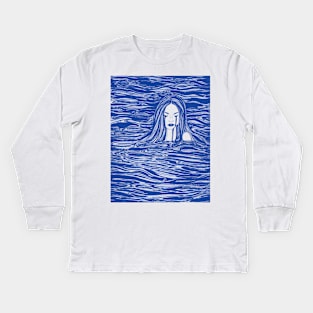 Blue Sea Nymph Kids Long Sleeve T-Shirt